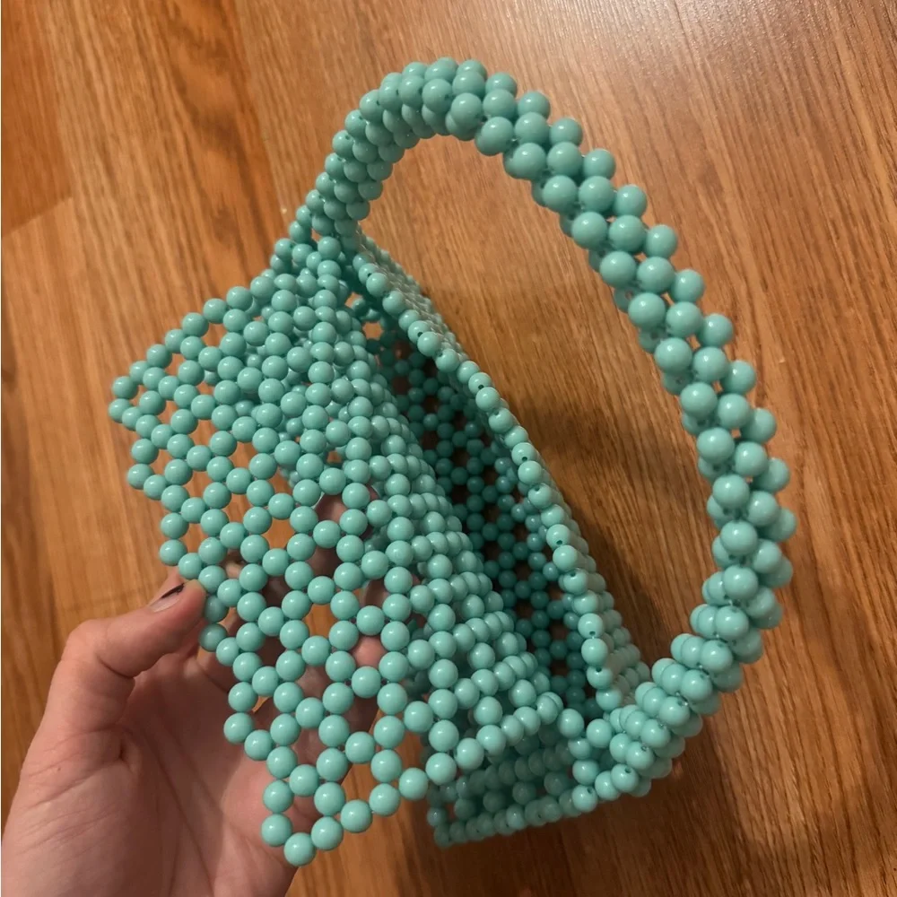Blue Beaded Bag - Picture 2 of 2